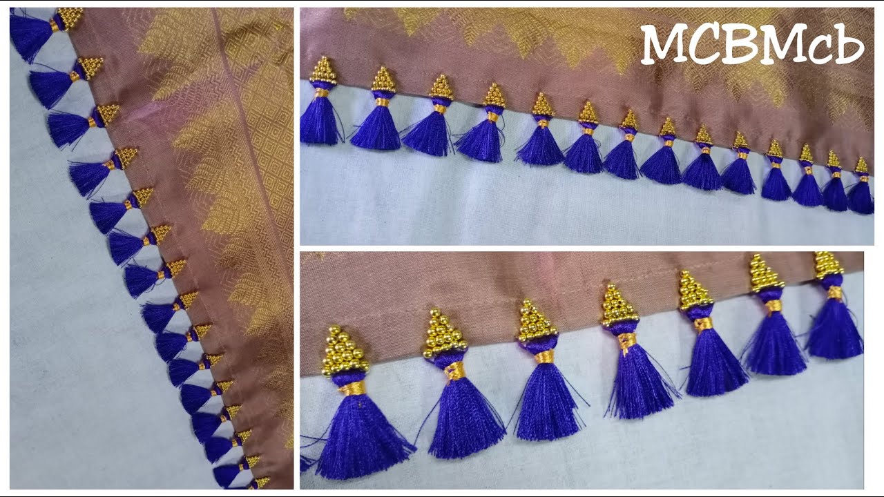 Totally New Saree Kuchu with Normal Needle I How to make New Saree