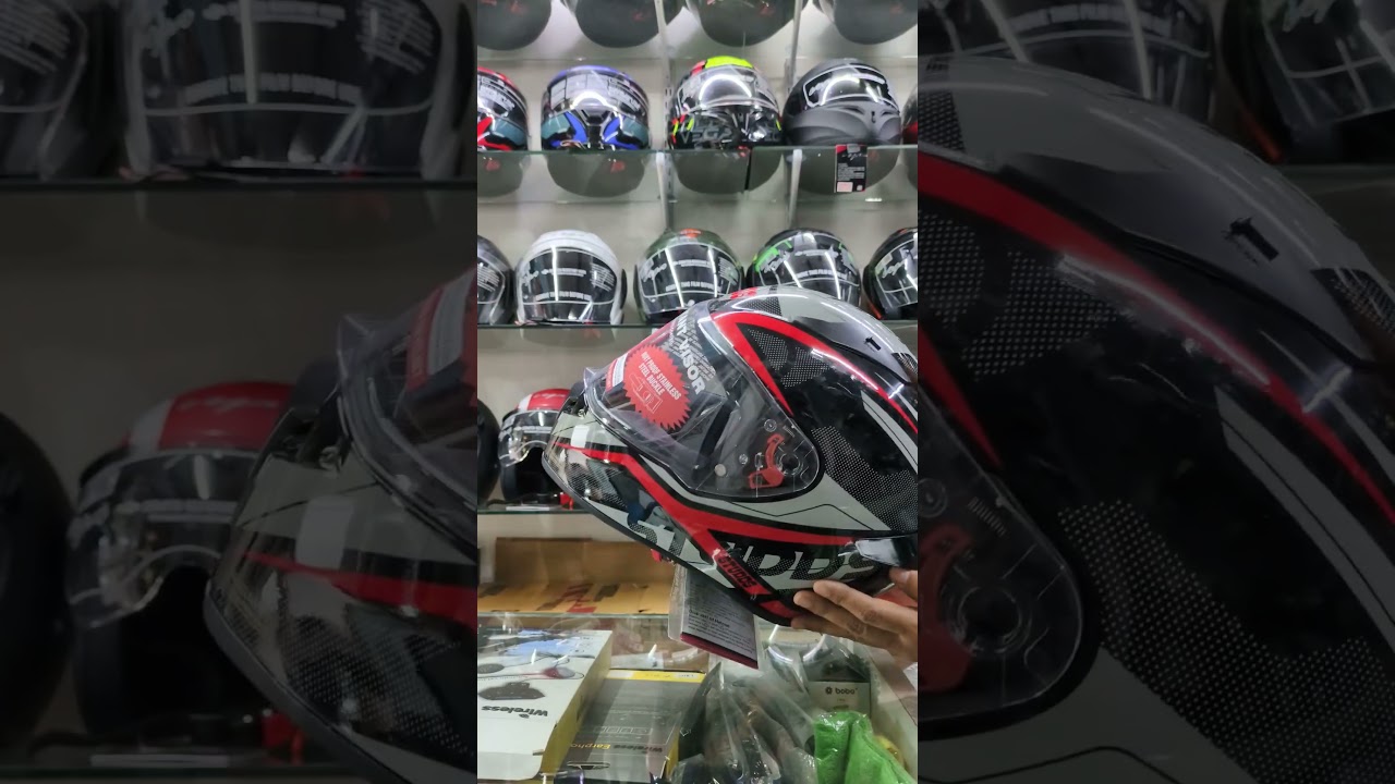 Studds Thunder D4 | Black Red White | Full face helmet 