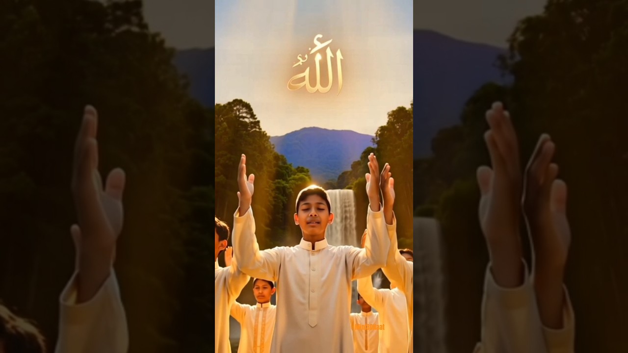 Kids Reciting  🌿 | MashAllah Asma-ul-Husna with Waterfalls | Peaceful Islamic  