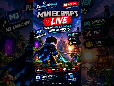 Minecraft Live With Subscriber 24/7 Hindi aajao sbhi ✨🫠