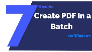 how to create pdfs in a batch on windows | pdfelement 7
