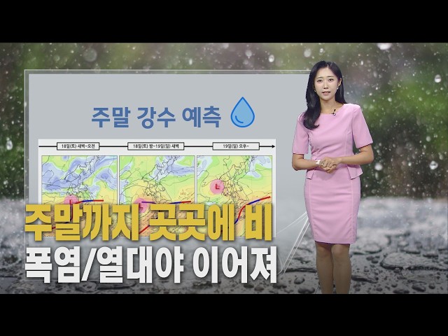 (날씨) 주말 비 소식 5~30mm··지역별로 소강상태 많아요