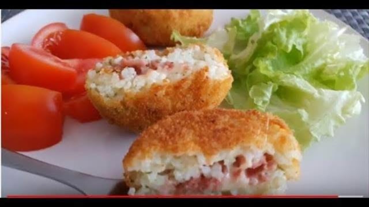 Recette croquettes de riz à la mozzarella الكروكيت رز موزاريلا👍👌😍😘😊