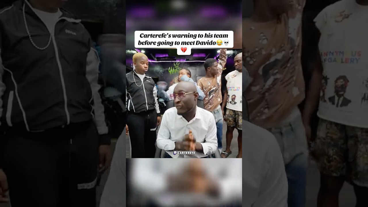 Carterefe’s warning to his team before going to meet Davido 😂🔥#nigeria #carterefe #davido