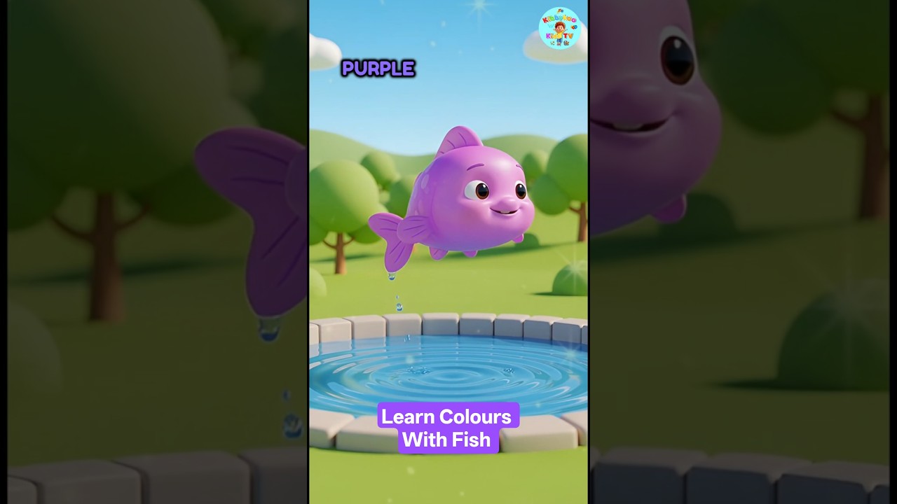 Learn Colors with Fish 🐟 | Red Blue Yellow Green Pink Purple | Kids Color Song 