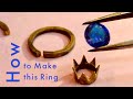 Gold ceylon sapphire ring | 18k gold ring making | how to make 18k gold ring