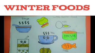 How to Draw Winter Foods Drawing || Winter Foods