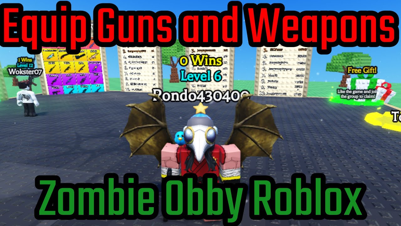 How to Equip Guns and Weapons in Zombie Obby Roblox