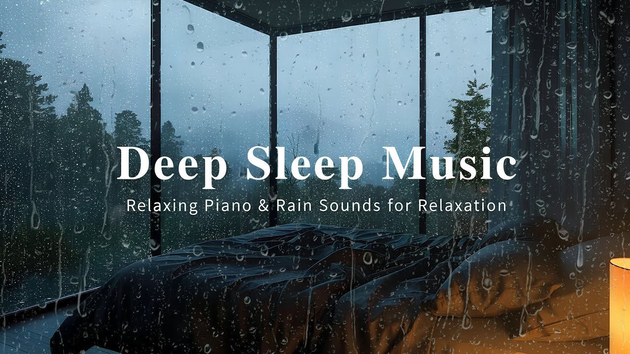 Rain Sounds + Relaxing Piano Music 🎶 Deep Sleep & Insomnia Recovery | Warm Bedroom Meditation