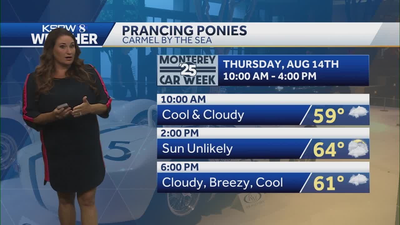 Cool, cloudy and breezy weather for Car Week events - YouTube