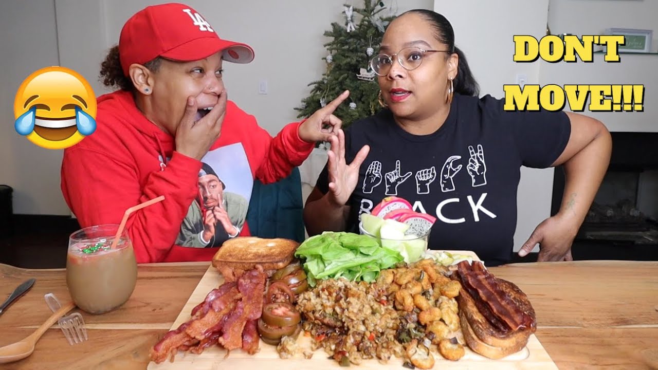 HILARIOUS PAUSE CHALLENGE | BREAKFAST MUKBANG CHALLENGE