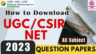 HOW TO DOWNLOAD UGC/CSIR NET 2023 QUESTION PAPER FROM OFFICIAL WEBSITE OF NTA|#ugcnet2023 #csirnet screenshot 4