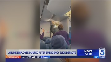 Airline employee injured after emergency slide deployed