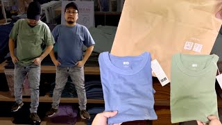 UNIQLO crew neck short sleeve t-shirt | unboxing & try-on | Azo Edition