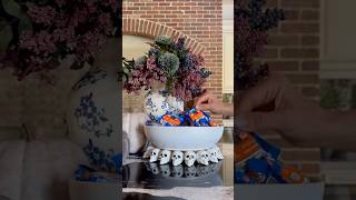 DIY skull pedestal for your Halloween candy bowl! 💀 #halloweendiy #halloweencrafts #halloweendecor