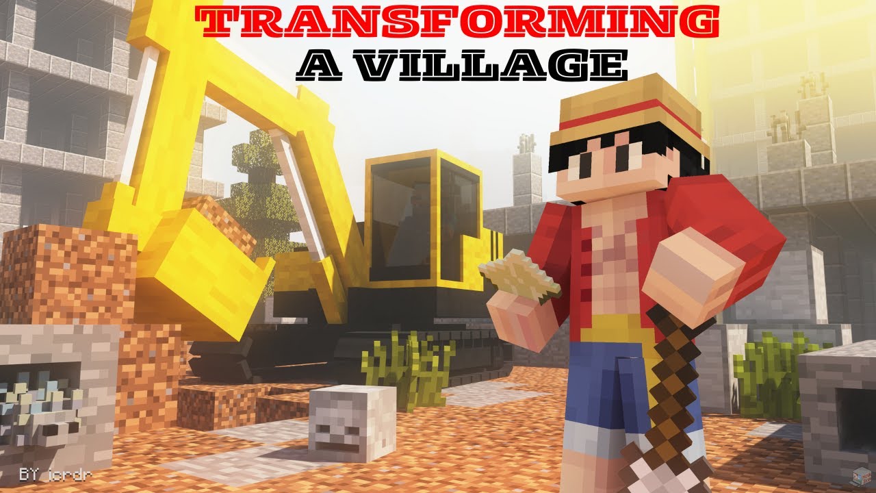 TRANSFORMING A VILLAGE IN MINECRAFT part 1 - YouTube