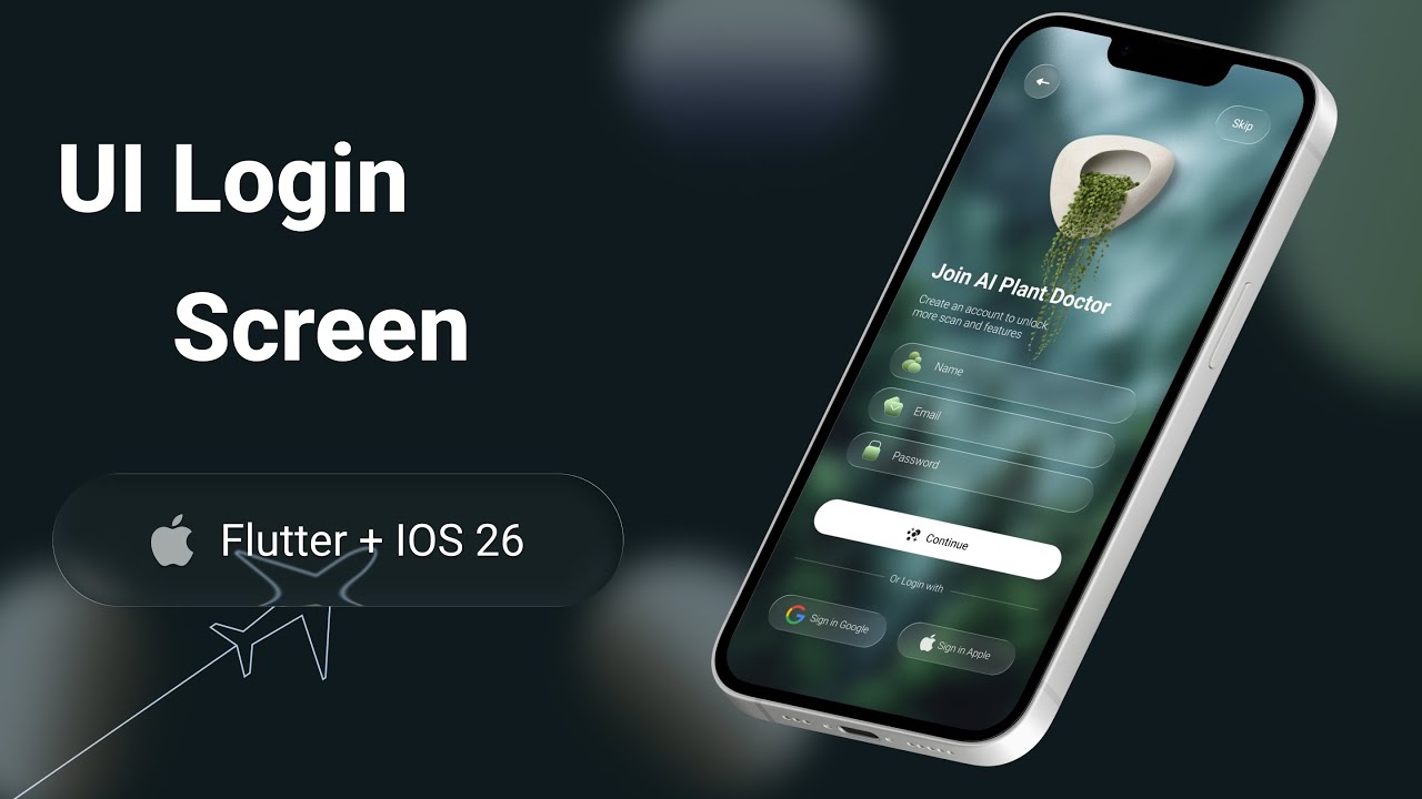 #2 Flutter UI Tutorial Step-by-Step | Login Page UI Design and Glass # ...