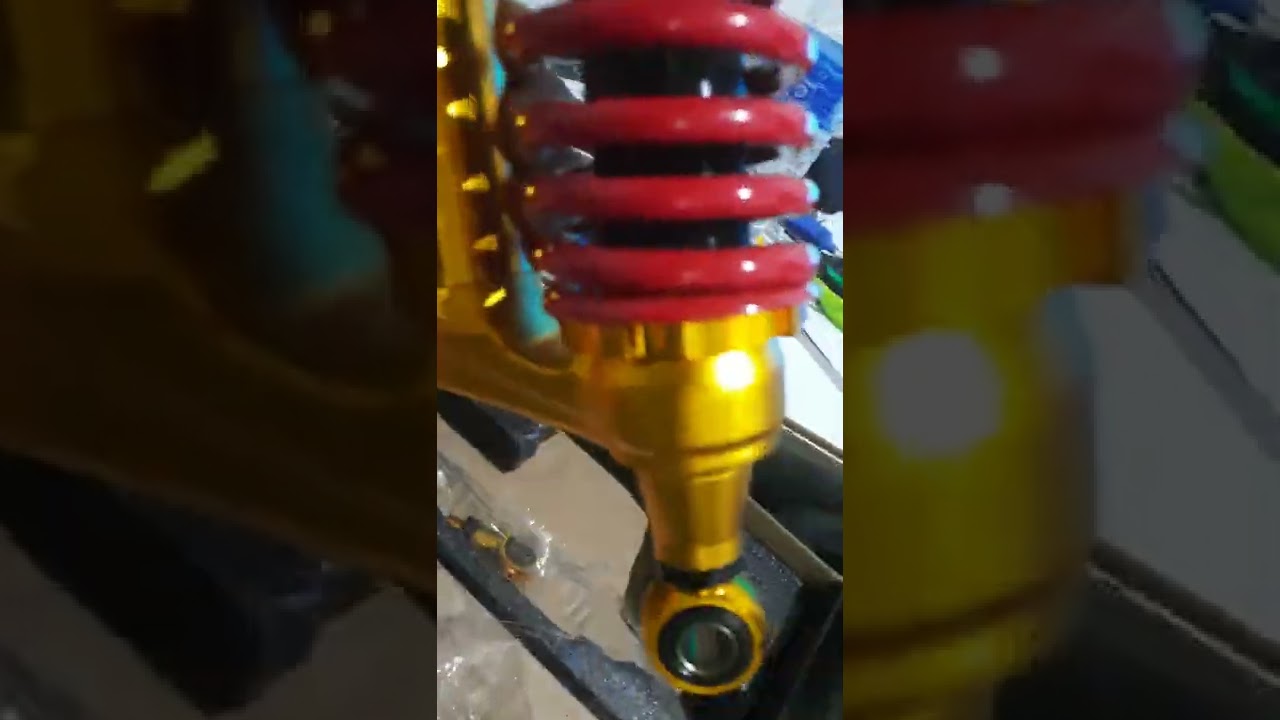 first impression shock tabung RACE IT, kesan pertama kali beli murah meriah