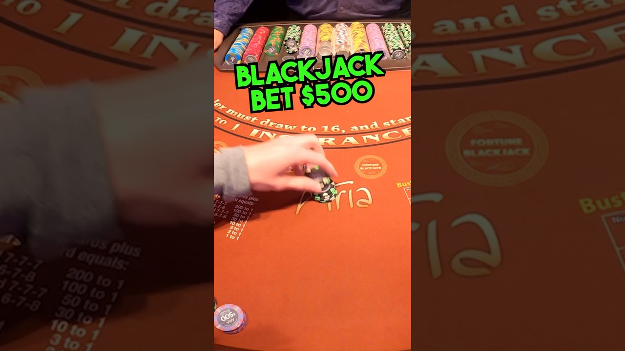 Ставка в 500 долларов на блэкджек в Aria 