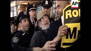 Occupy Wall Street activists targeted a Mitt Romney fundraiser at a luxury Manhattan hotel on Wednes