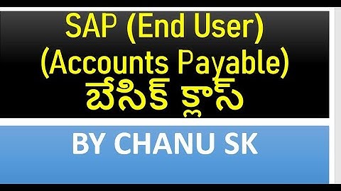 SAP FICO IN TELUGU Channel| SAP End User Accounts Payable), Complete Fico Course in Telugu