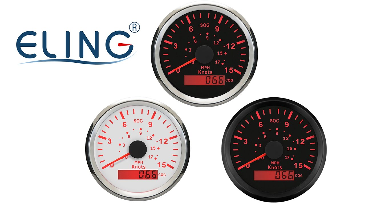 New 85mm GPS Speedometer Marine Speed Gauge for Car Boat Yacht with Red Backlight