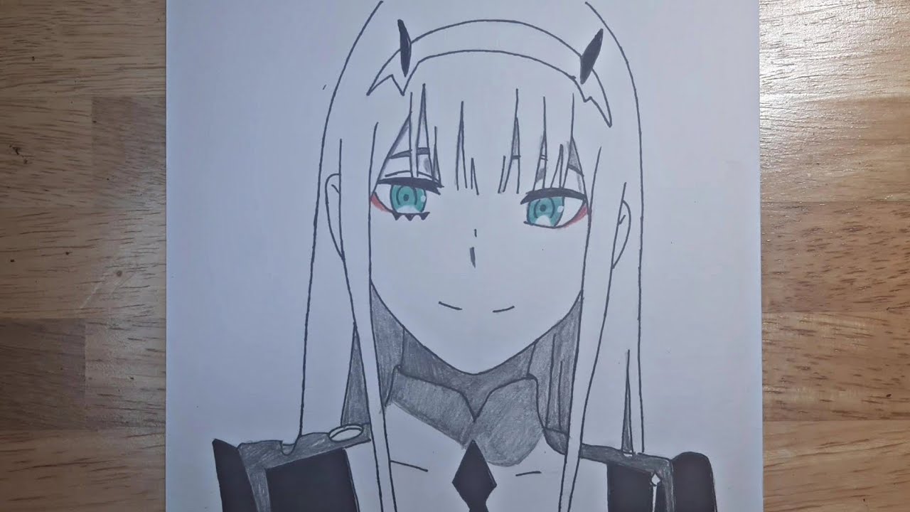 How to Draw Zero Two - Easy Anime Drawing for Beginners | Darling in the Franxx