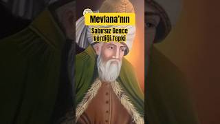 Mevlananın Sabırsız Gence Verdiği Ders, Tasavvuf Hikayesi