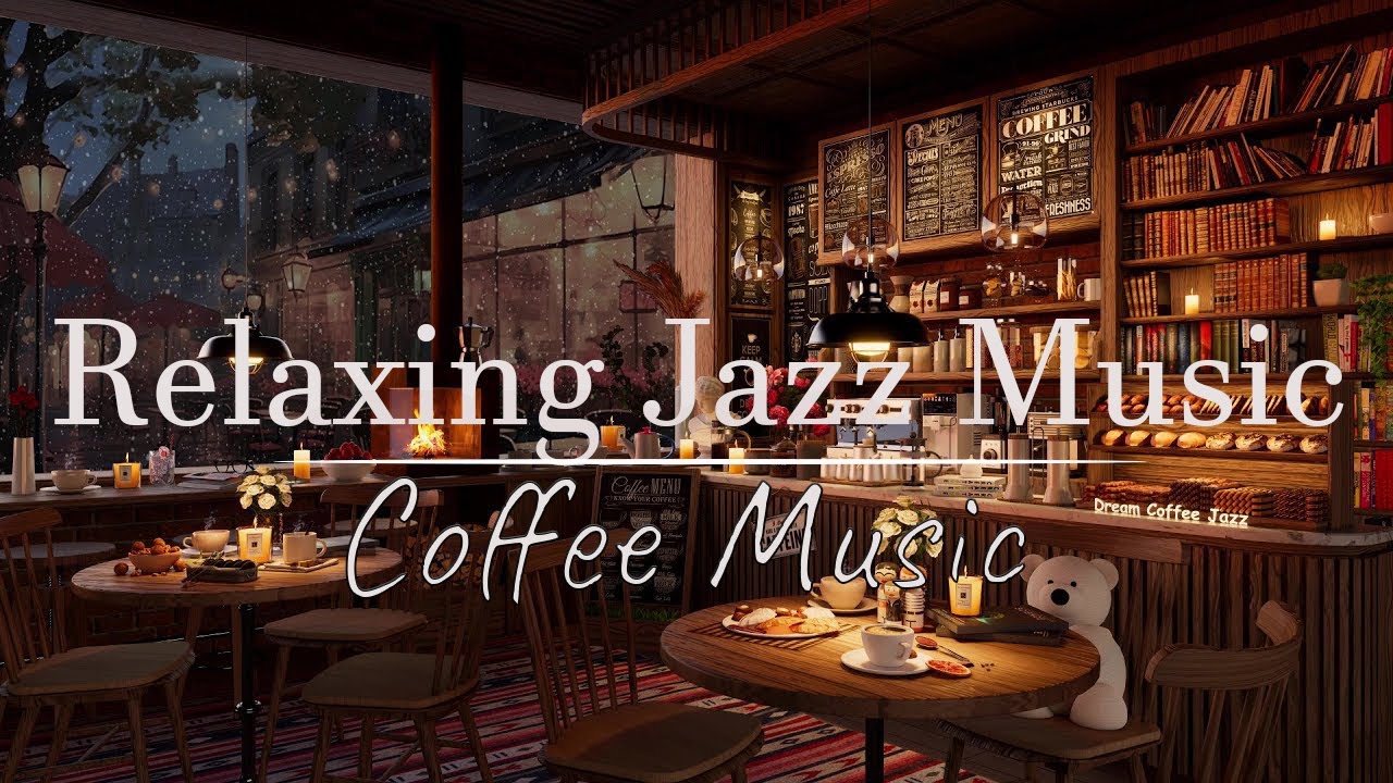 Jazz Relaxing Music with Winter Cozy Coffee Shop ☕ Smooth Jazz Piano ...