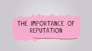 Importance of Reputation - BTEC Tech Award in Enterprise