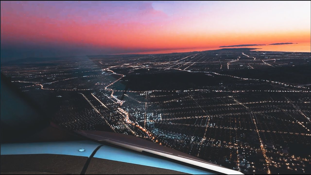 Night Landing In Los Angeles Cockpit View
