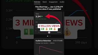 💵💰 How much I got paid for 3 Million short views on youtube