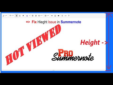 Fix summernote  editor Height , min-Hight , max height