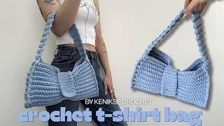 T-shirt yarn crochet bag tutorial I Kenikse Crochet