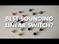 BEST SOUNDING LINEAR SWITCH COMPARISON? Blind Test (Gateron Ink NovelKeys Cream C3 Tangerine & more)