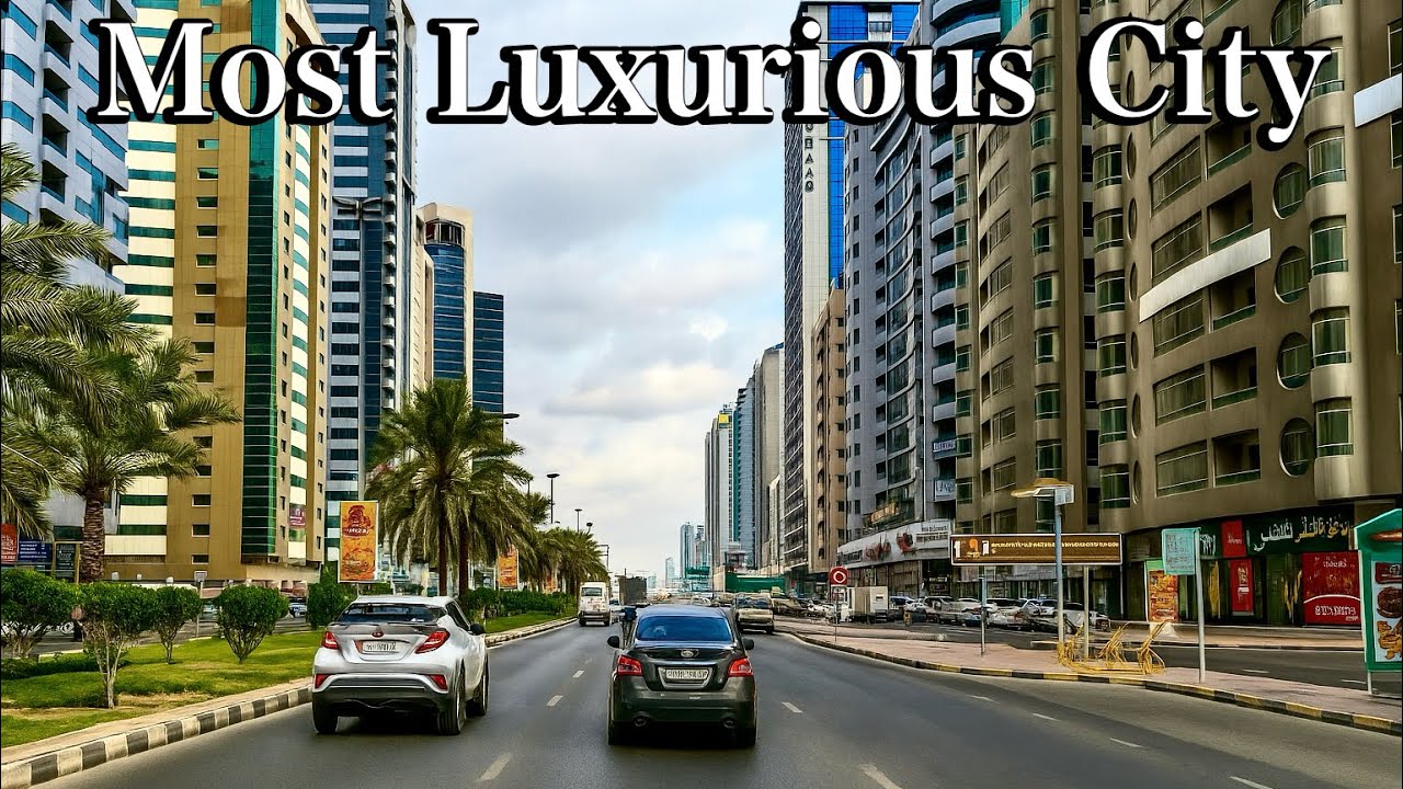 Drive Sharjah to Ajman City | Most Beautiful Luxurious Towers in Sharjah and Ajman | Corniche | UAE