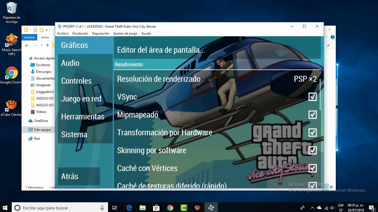 LA MEJOR CONFIGURACION PARA GTA VICE CITY STORIES/PPSSPP YouTube