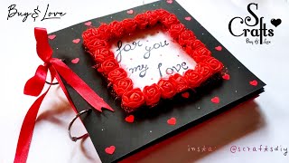Scrapbook ?Rose frame| Handmade | Customised | Anniversary gift | Birthday | gift ideas | S Crafts
