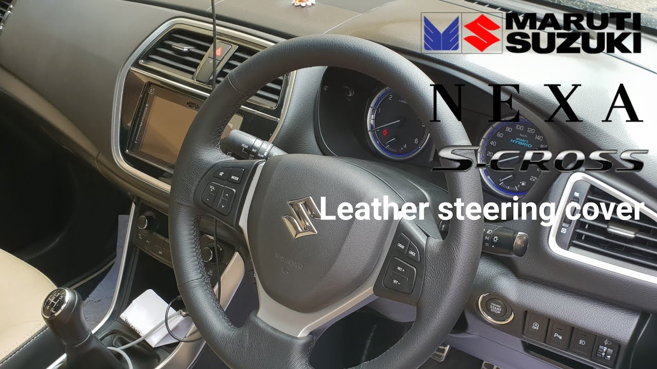 Maruti Suzuki s-cross zeta Leather steering cover | suzuki s cross steering cover | modified s-cross