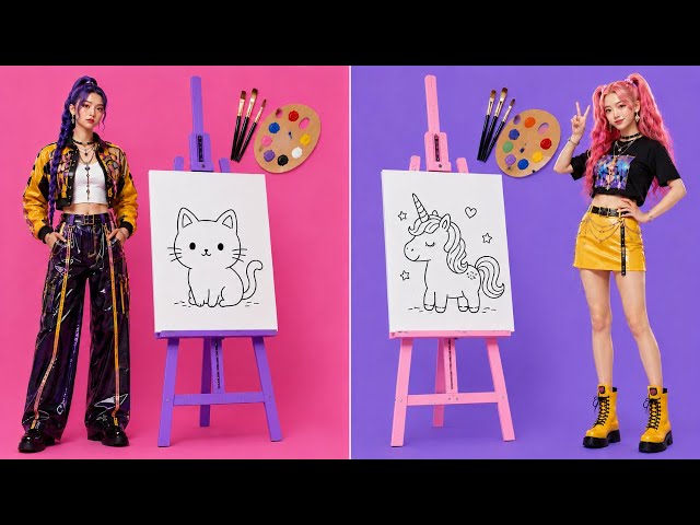1つ星 vs 5つ星アートチャレンジ！⭐ 値段勝負の絵描き対決 - YouTube