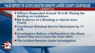 False report of active shooter disrupts Lapeer County Courthouse