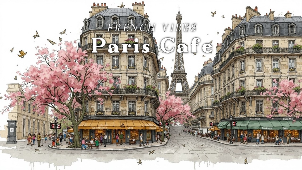 Paris Cafe Music 🌸 Расслабляющий французский инструментал – Кофейный плейлист весны