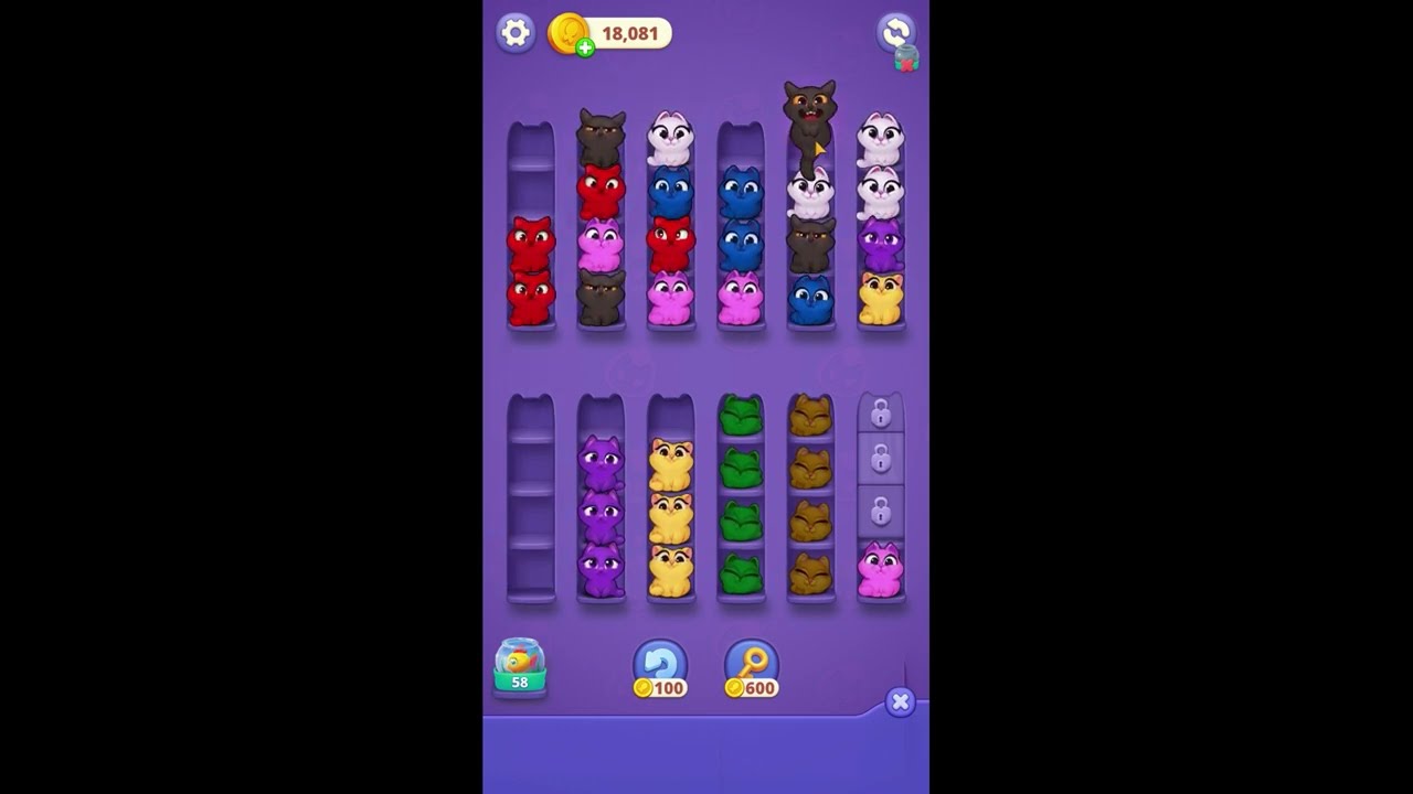 Kitty Sort: Twisted Tails Level 251-255 Gameplay | Funny Games