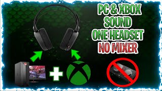 HOW TO HEAR PC AND XBOX (PS5/4) AUDIO WITH ONE HEADSET *NO MIXER AMP*