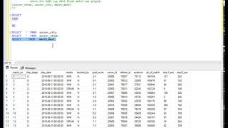 1 - Soccer Database Queries based on Joins