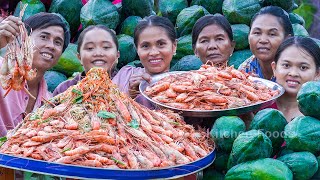 Pick Papaya While Flood Disaster To Make Som Tam Food Recipe For Donation - Papaya Salad Lobster