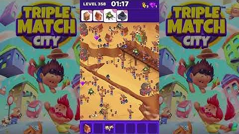 Triple Match City Level 358 (Hard Level) - Find hidden objects