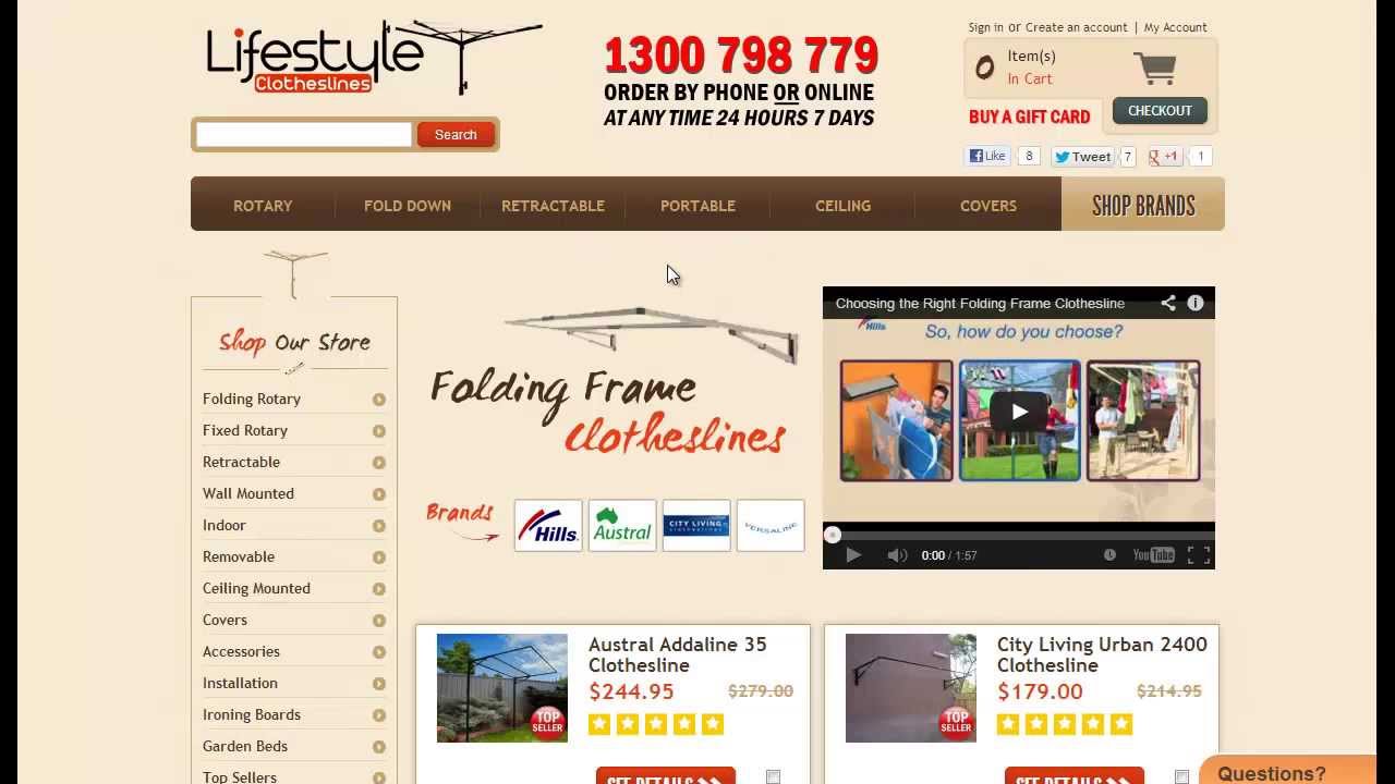 Daytek Clotheslines - Clothes Line Units By Daytek - YouTube