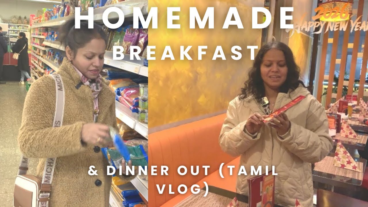 Yummy homemade breakfast 😋👌| Restaurant dinner | Tamil Vlog | Amazing green kitchen 