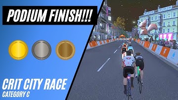 Sprint for the Win! // Podium Finish in ZwiftPower at Crit City // Zwift Race